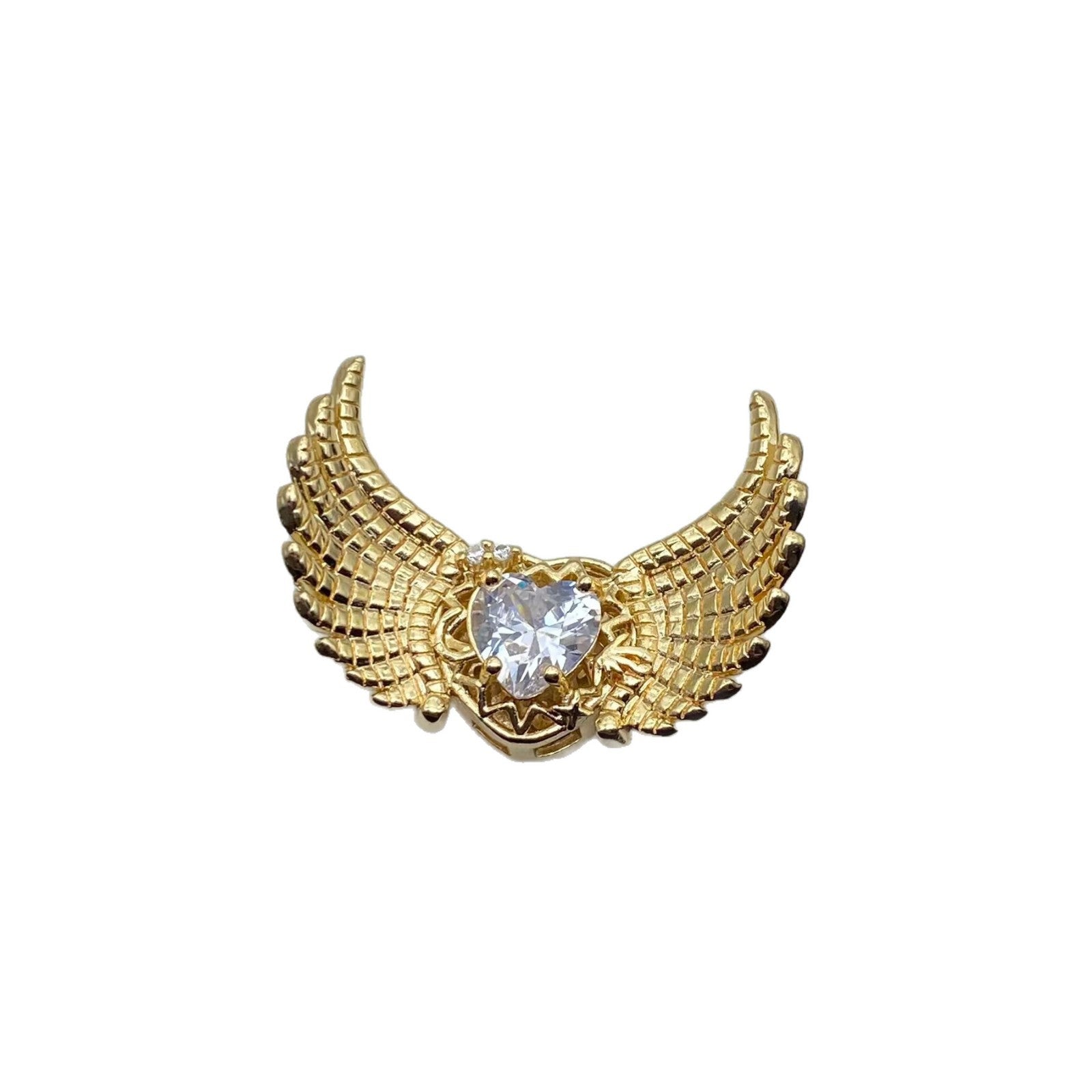 3D angel wings, full diamond heart, color-preserving zircon beads, micro-diamonds, handmade crystal bracelet/jewelry.