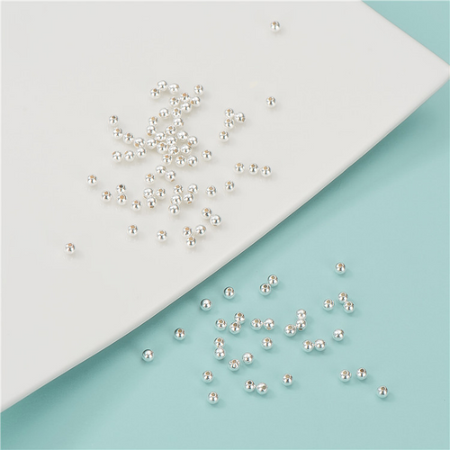 Freya Jewelry 3mm S925 Sterling Silver Beads Handmade DIY Braided Beaded Rope Accessories DIY jewelry accessory image 1
