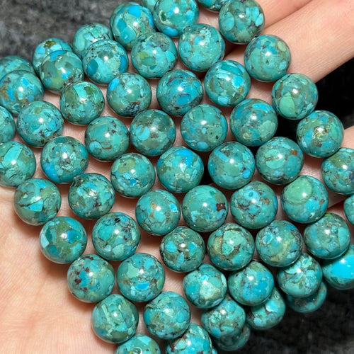 Freya Jewelry Composite Turquoise 10mm Bracelet natural stone beaded bracelet image 1