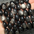 Freya Jewelry Silver Obsidian Bracelet natural stone beaded bracelet image 2