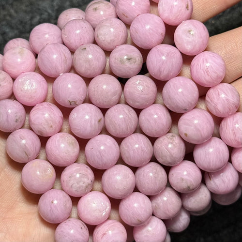 Pink Velvet Mica Bead bracelet