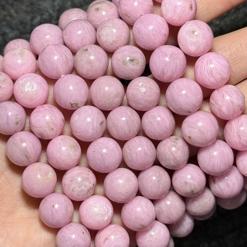 Pink Velvet Mica Bead bracelet
