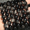Freya Jewelry Silver Obsidian Bracelet natural stone beaded bracelet image 1