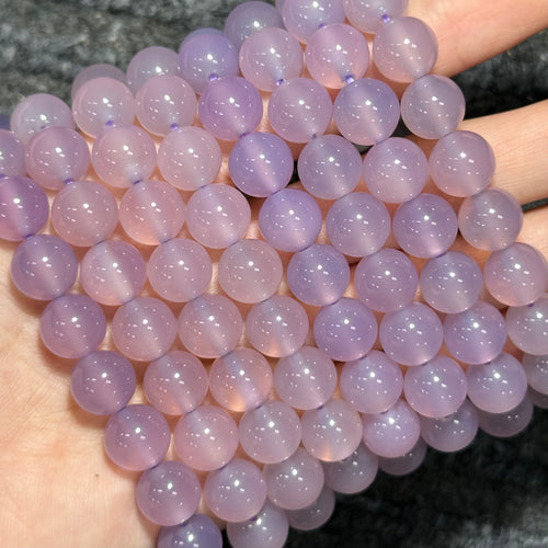 Freya Jewelry Purple Agate Bead Bracelet natural stone beaded bracelet image 1