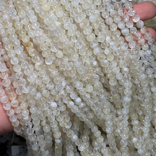 Freya Jewelry White Moon Quartz 5mm Bead Bracelet natural stone beaded bracelet image 1