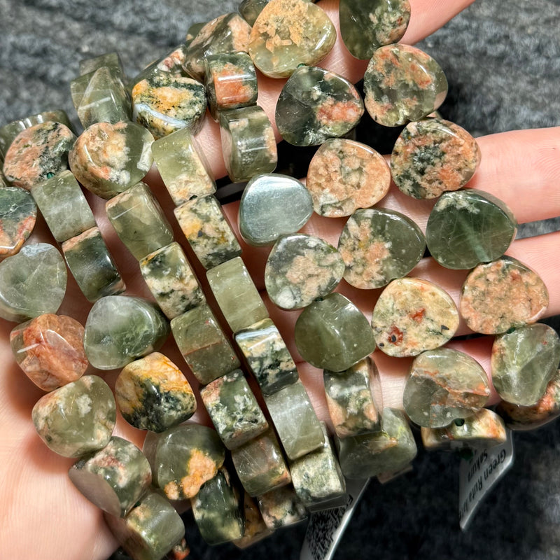 Freya Jewelry Green Rutilated Sakura Beads crystal beads for DIY jewelry image 1