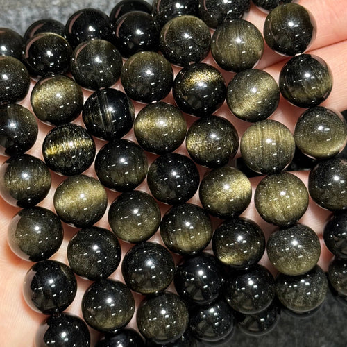 Freya Jewelry Golden Obsidian Bracelet natural stone beaded bracelet image 1