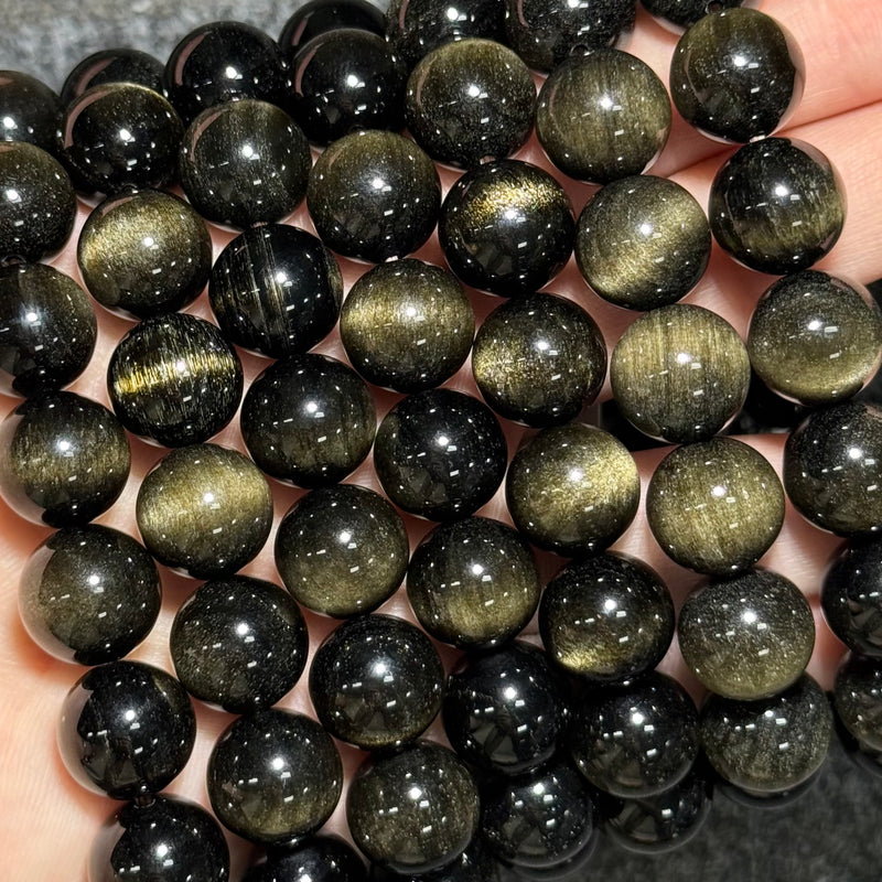 Freya Jewelry Golden Obsidian Bracelet natural stone beaded bracelet image 1