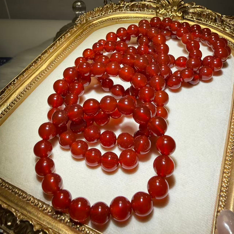 Freya Jewelry Red Agate Bracelet natural stone beaded bracelet image 1
