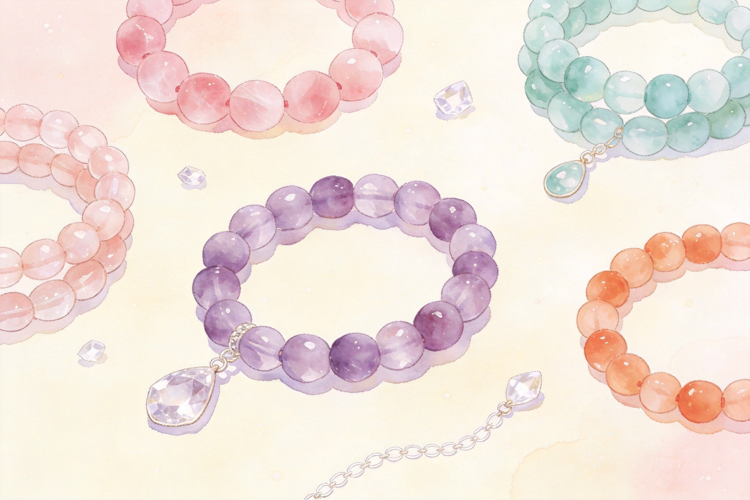Handcrafted crystal bracelets